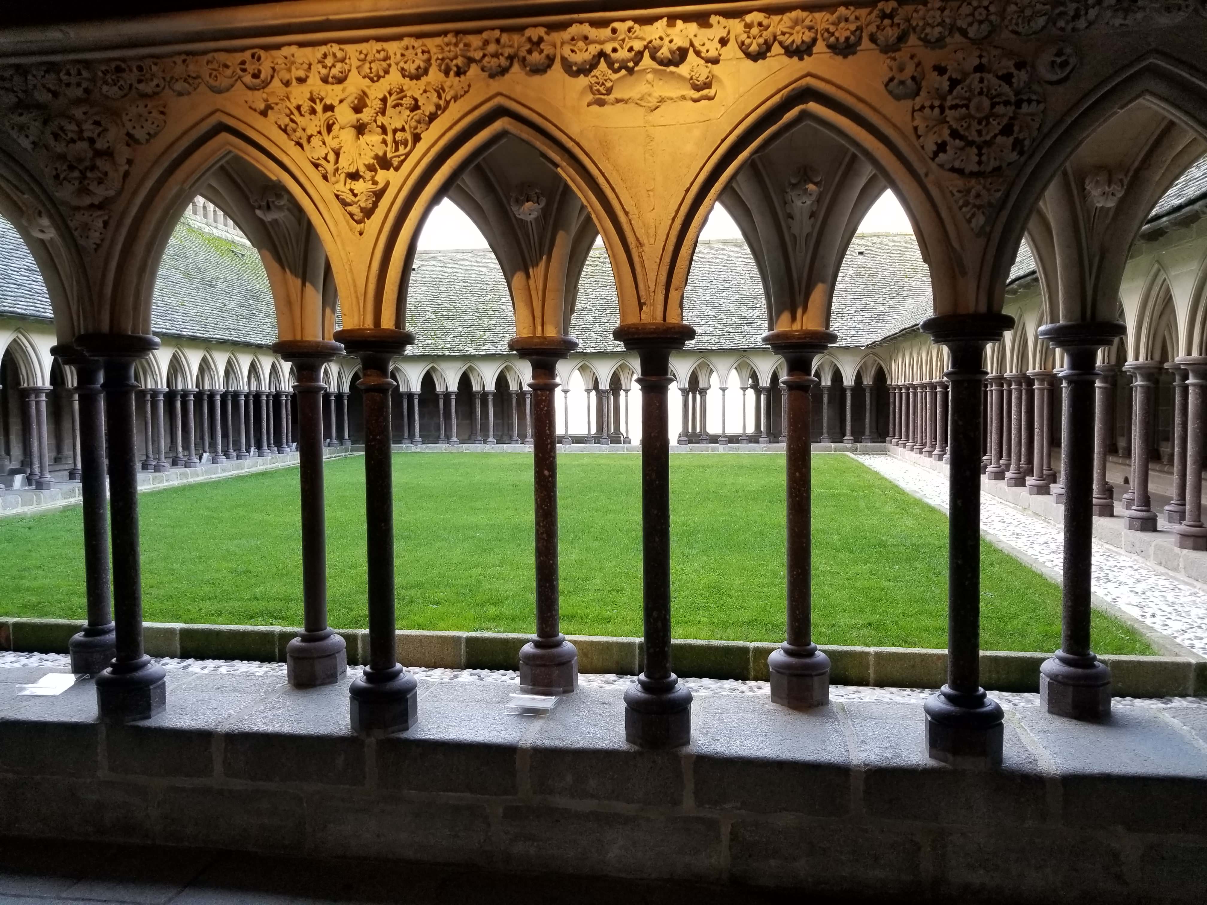 Cloisters in Mont St Michel